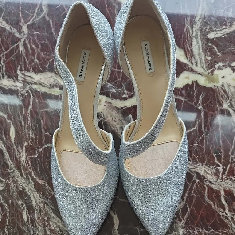 Alex Marie Sparkling Silver Heels - Picture 5 of 6